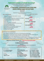 8th National Level Conference on Clean and Green Energy NCCGE'2025 National Level Conference Poster